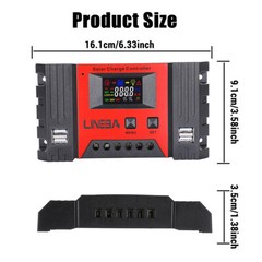 30A PWM Solar Charge Controller PV Regulator For Lifepo4 Lead Acid Gel 4 USB