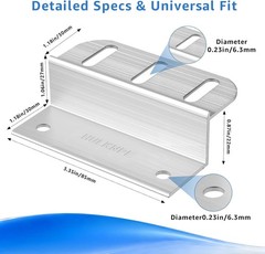 Z Brackets Solar Panel Mounting Kit (16 Pack) Heavy Duty Multi-Slot Aluminum …