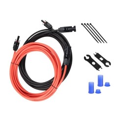 20FT 10 AWG Solar Panel Extension Cables, PV Wire Male to Female Connectors