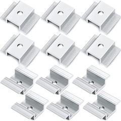 12 Pack Solar Panel Mid Clamps 1.06 Inch Solar Panel Bracket Aluminium Mounti…