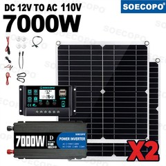 Complete 7000W Off-Grid Solar Kit 7000W Inverter 2pcs 300W Solar Panels 110V/220