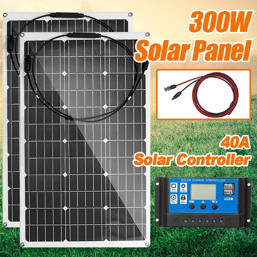 150Watt Flexible Mono Solar Panel 12V Volt Car Boat RV Home Rooftop Camping Roof