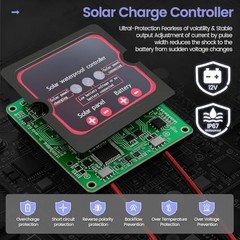 25W Solar Panel Kit with Smart MPPT Controller | 12V Waterproof Battery