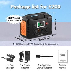 200W 151Wh Portable Power Station Camping Solar Generator with 60W Solar Panel
