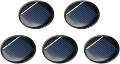 5Pcs 2V 40mA Poly Mini Round Solar Cell Panel Module DIY for Light Toys Charg…