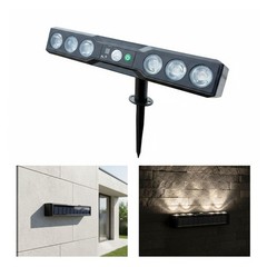 Solar Powered Wall Lamp for Outdoor Garden Porch Stair Lighting 18 5 4cm