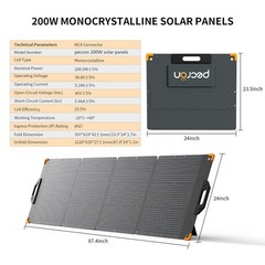 PECRON Portable Power Station E3800LFP 4200W LiFePO4 Off-grid & 200W solar panel