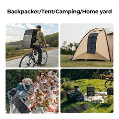 BougeRV 50 Watt Solar Panel Fiberglass Foldable Portable Charger For Camping