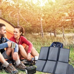 FlexSolar 60W Portable Solar Panel Foldable Charger For Power Station