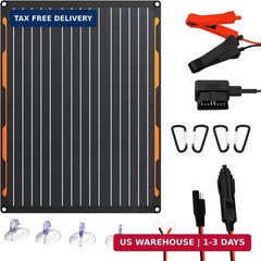 20W 12V Solar Panel Battery Charger Maintainer Kits Trickle Charger wi