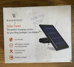 Wasserstein Solar Panel Compatible with Ring Spotlight Cam Battery – White 1 Pk