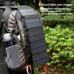 KERNUAP Sun Folding 10W Solar Cells Charger 5V 2.1A USB Output Devices for Smar