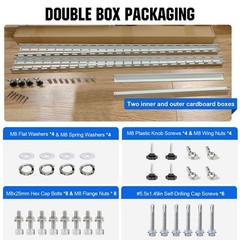 Adjustable Solar Panel Mount Brackets – 4 Sets, 45″ with Foldable Tilt Legs for