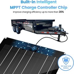 Zuomeng 15W Solar Charger Maintainer for 12V Lead Acid Battery
