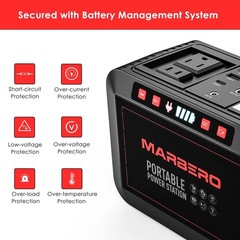 MARBERO 200W Portable Power Station 148Wh Camping Solar Generator Laptop Powe…