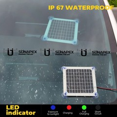 5W Solar Battery Charger Maintainer 12V Waterproof Solar Panel Trickle Charger