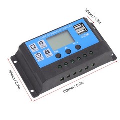 Waterproof 12V Solar Battery Charger Kit, 600W 18V Maintainer for Marine & Farmi