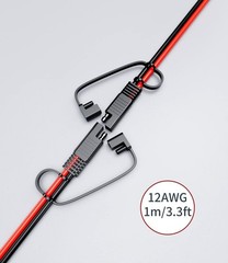 Easy-Install SAE Extension Cable 12AWG – Reliable Power for Cars & Solar Devices