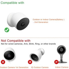7W Solar Panel Compatible with Google Nest Camera Outdoor & Indoor 1 Pack