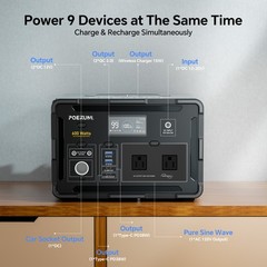 600W 519Wh Power Station Portable Solar Generator RV Backup Battery Camping