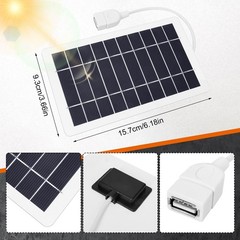 USB Solar Panel Charger, White, 5W, 5V 1PCS | Portable Solar Panel Kit, For C…