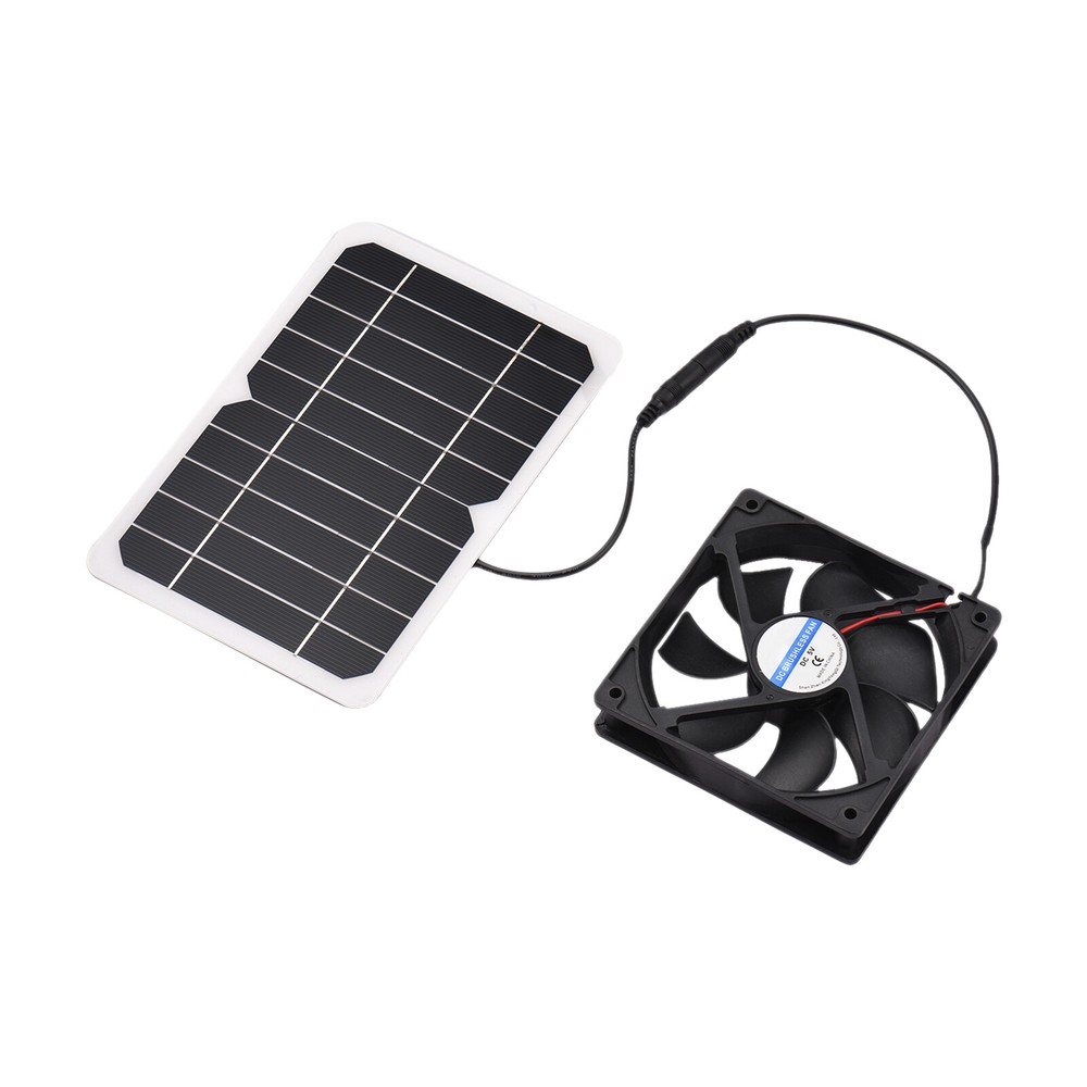 6W 5V Solar Panel with Fan Ventilator Chicken Coops Solar Fan Solar Cell S5D6