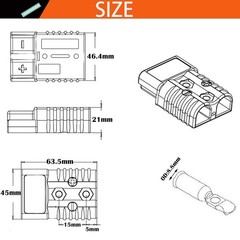 120A Battery Connectors, 600V Quick Connect Modular Power Connectors, Fits 2-4 A