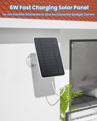 Solar Panel Charger Arlo Essential Camera 5W IP65 Waterproof 10ft Cable 3 Pack