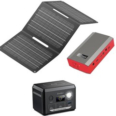 Solar Power Bank AC Outlet 110V 65W 100W USB C Fast Charging