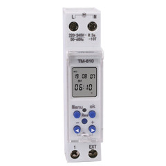 Programmable Switch DIN Rail Timer Independent Dual Circuits Clear Digital LCD