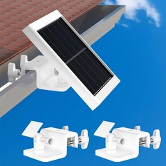 2 Pack Gutter Mount for Ring Solar Panel, 360° Adjustable Universal Mount