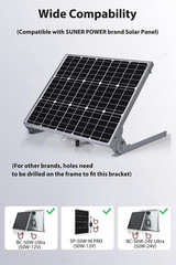 Adjustable Solar Panel Mount Racks – Folding Mounting Tilt Brackets for Wall, Ro