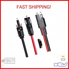 Solar Panel to SAE Adapter With MC4 Connector Extension Cable 10AWG for Easy Con