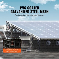 6in×100ft Solar Critter Guard Roll – Rust-Proof PVC-Coated Galvanized Steel Mesh