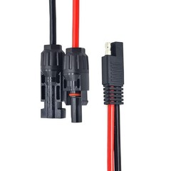 10AWG Solar Panel Connector Cable, SAE to Male & Female Solar Connectors Extensi
