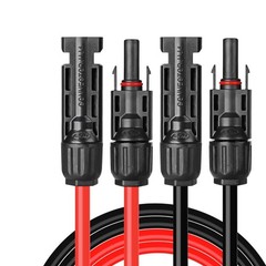 3 Ft Twin Wire Solar Extension Cable with Female Male Connectors