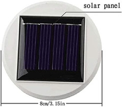 2 Pack Solar Panel Top Replacement for Table Lights, Color Changing Solar Mosaic