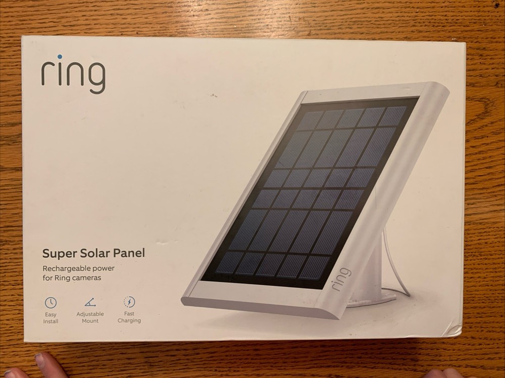 Ring White Solar Panel Rechargeable For Ring Cameras