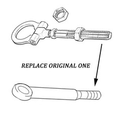 Heavy Duty Front + Rear Bumper Screw on Track Racing Tow Hook Set Compitable …