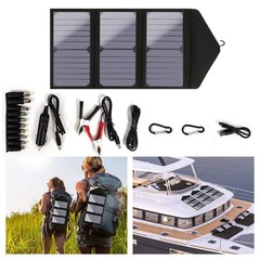 2USB 60W Solar Panel Kit Folding Power Bank Outdoor Camping Hiking Phone Charg37