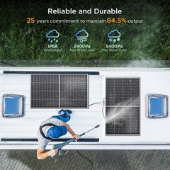 Solar Panel 200W 2-Pack High-Efficiency Bifacial Monocrystalline Module Durab…