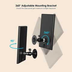 iieGeek Solar Panel for Outdoor Security Camera Universal USB Charging CCTV Cam