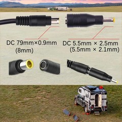 3-Pack DC7909 to DC5525 Solar Adapters: Lightweight 8mm to 5.5mm Plug Connectors