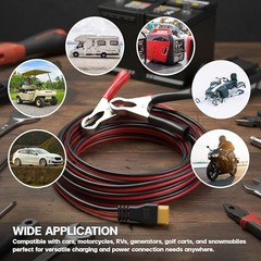 XT60 Connector Cable with 12V DC Battery Alligator Clips Battery Clamp 2 feet
