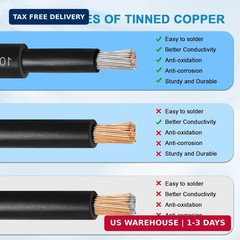 Solar Panel Extension Cable – 10AWG 25FT Solar Wire with Female & Male Waterproo