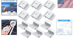 Durable Solar Panel Mid Clamps – 1.06 Inch for Easy Installation, Set of 12