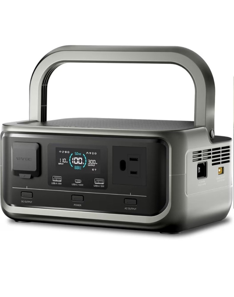 300W Portable Power Station Solar Generator Backup Battery Camping Emergency