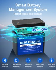 12V 100Ah LiFePO4 Lithium Battery BMS Deep Cycle for RV Marine(Slightly Used)