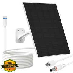 FUTUREZEN 10W Solar Panel White USB-C Micro USB IP66