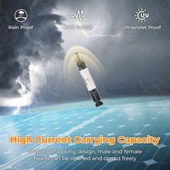 20A Solar Fuse Holder Inline Waterproof 1000V Connector for PV System – 5 Pcs